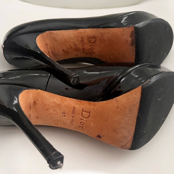Dior Peep Toe Patent Pumps - Picture 7 of 7